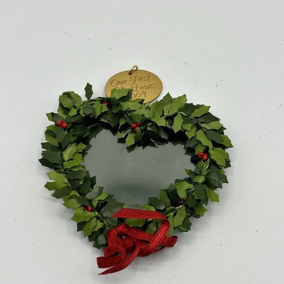 Hallmark Ornament Our First Christmas Wreath Heart * - Picture 3 of 12